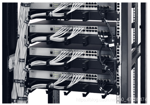 Overall effect of installed cable management rack Overall effect of installed cable management rack