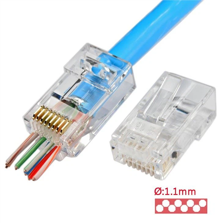 Cat6 Pass Through RJ45 Connector