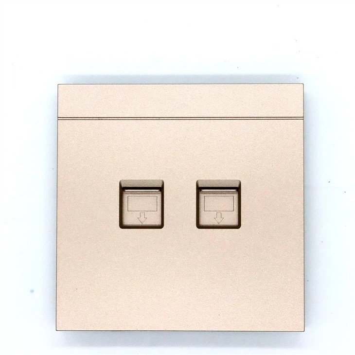 2-Port Gold 86 Type Faceplate Wall Plate Socket Switch Board