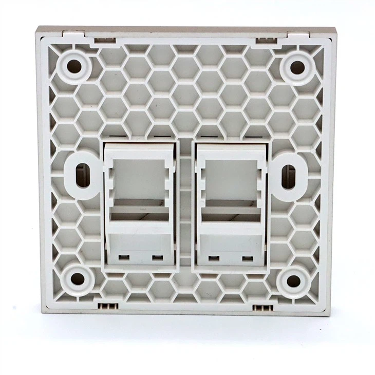 2-Port Gold 86 Type Faceplate Wall Plate Socket Switch Board