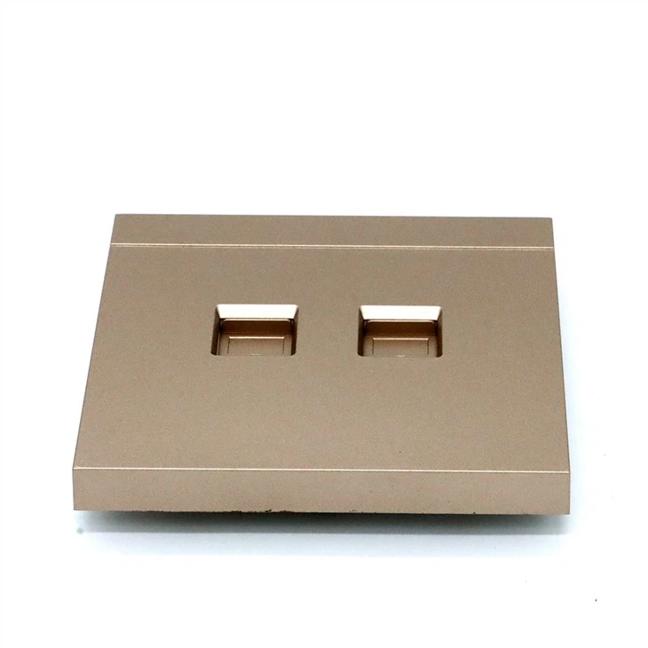 2-Port Gold 86 Type Faceplate Wall Plate Socket Switch Board