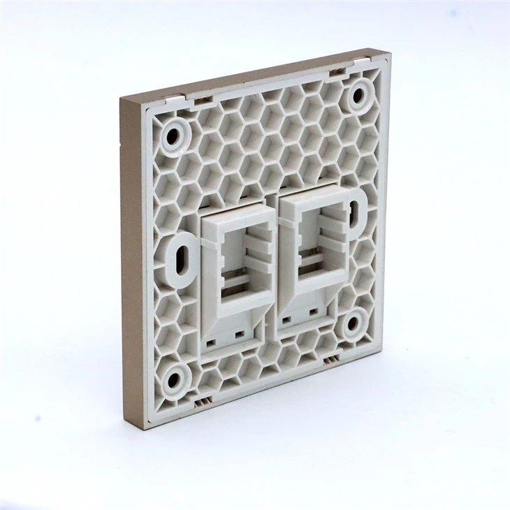 2-Port Gold 86 Type Faceplate Wall Plate Socket Switch Board