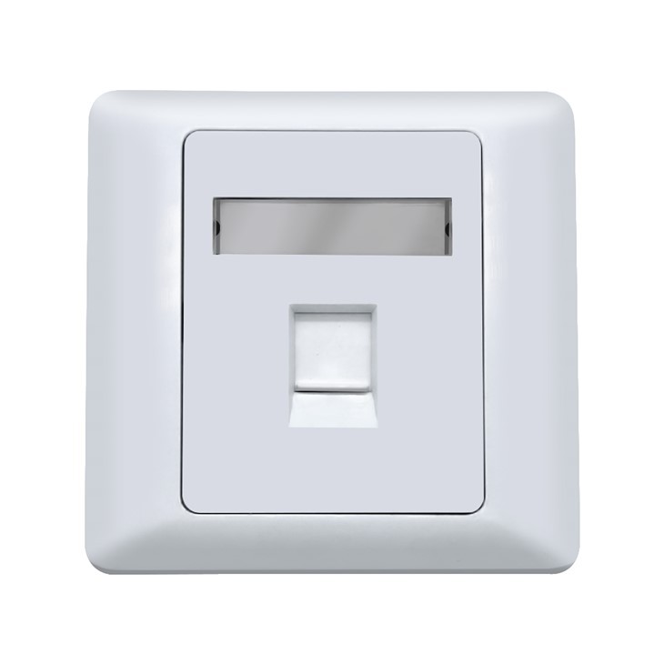 1-Port Faceplate Wall Plate Socket Keystone Plate Recptacle