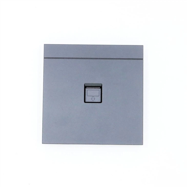1-Port Black RJ45 Ethernet Faceplate Wall Plate