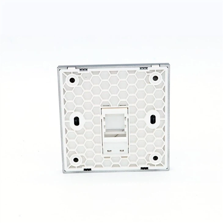 1-Port Black RJ45 Ethernet Faceplate Wall Plate