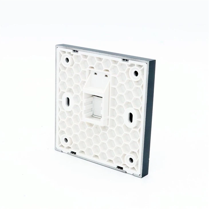 1-Port Black RJ45 Ethernet Faceplate Wall Plate