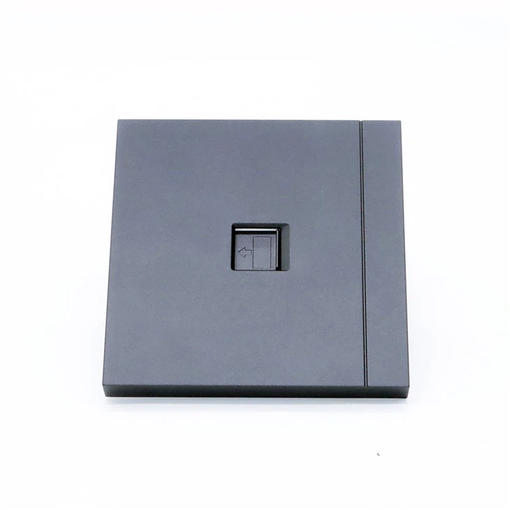 1-Port Black RJ45 Ethernet Faceplate Wall Plate