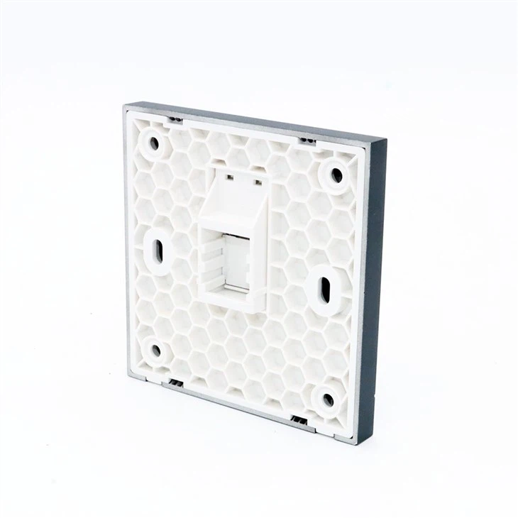 1-Port Black RJ45 Ethernet Faceplate Wall Plate