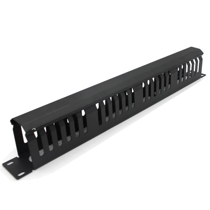 1U 19' Finger Duct 24 Slot Cable Management Tray Rack Mount Horizontal Cable Manager