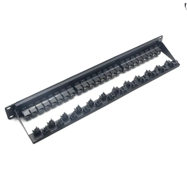 Engineering 24-port Cat6A UTP Toolless Straight-Through Patch Panel
