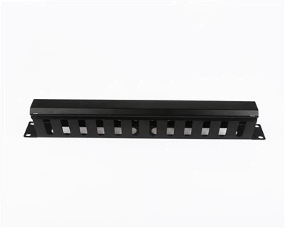 Thickened 12-Ring Horizontal Cable Management Rack Cabling Manager