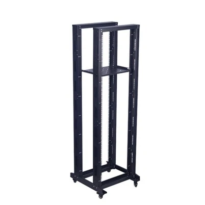 Double-row 19" 42U Standard Open Rack With Swivel Caster