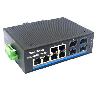 10Gbase 4 *FX To 6*TX Web Manage Industrial Ethernet Switch