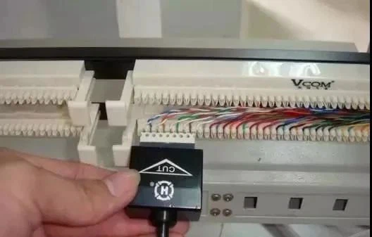 press the 110 connecting blocks vertically into the slots press the 110 connecting blocks vertically into the slots
