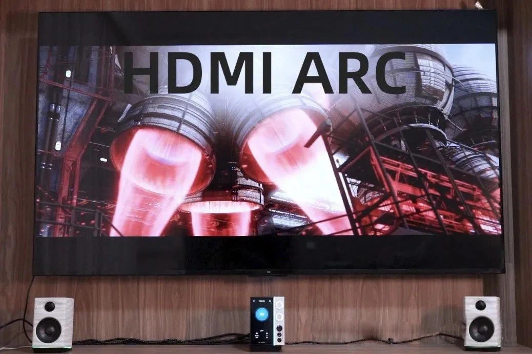 if an HDMI port supports ARC functionality, the TV can transmit audio signals through the HDMI cable to an amplifier or other audio device with HDMI ARC capabilities, allowing the sound system to take over from the TV's built-in speakers. if an HDMI port supports ARC functionality, the TV can transmit audio signals through the HDMI cable to an amplifier or other audio device with HDMI ARC capabilities, allowing the sound system to take over from the TV's built-in speakers.