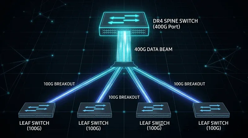 Only SR8 and DR4 support 400G-to-4x100G breakout. FR4, LR4, and ZR are point-to-point only. If any port in your network needs to serve four separate 100G endpoints from a single 400G switch port, you must choose SR8 or DR4. Only SR8 and DR4 support 400G-to-4x100G breakout. FR4, LR4, and ZR are point-to-point only. If any port in your network needs to serve four separate 100G endpoints from a single 400G switch port, you must choose SR8 or DR4.