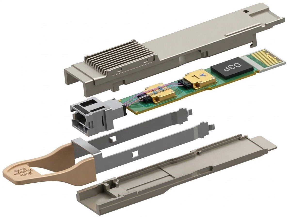 800G QSFP-DD SR8 Product Exploded View 800G QSFP-DD SR8 Product Exploded View