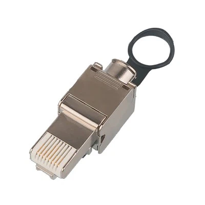 Cat7 10-Gigabit Ethernet SFTP Toolless Industrial Ethernet Connector