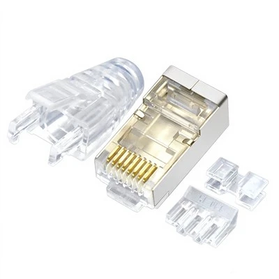 4-Piece Rj45 Cat6A Shielded Ethernet Connectors