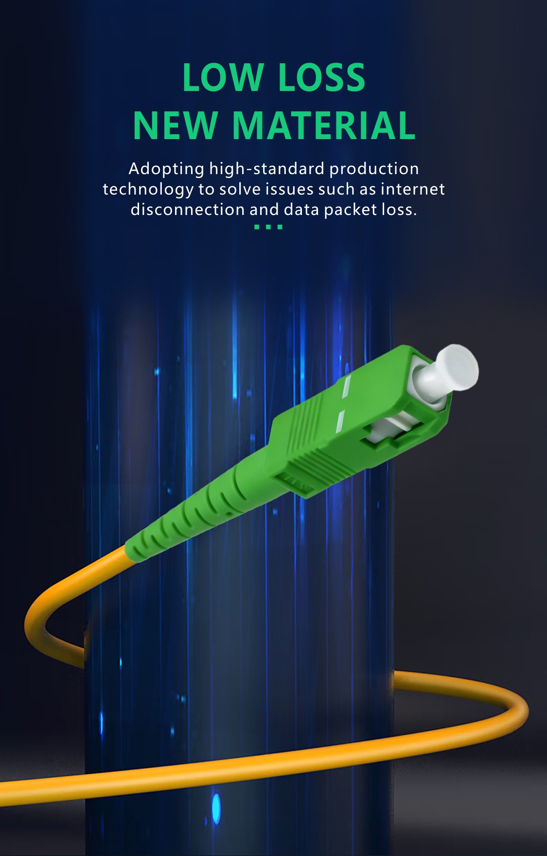 SC/APC Simplex Fiber Patch Cord – 9/125 LSZH 2.0MM3 SC/APC Simplex Fiber Patch Cord – 9/125 LSZH 2.0MM3
