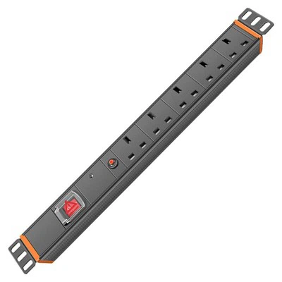 1U UK Norm Aluminum Alloy PDU (Power Distribution Unit) Cabinet Socket