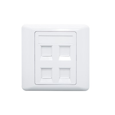 86 Type 4-Port RJ45 Faceplate Wall Plate Socket Keystone Plate