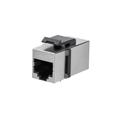 Cat 6A Shielded Snap-in Feed-Through Keystone Module Inline Coupler