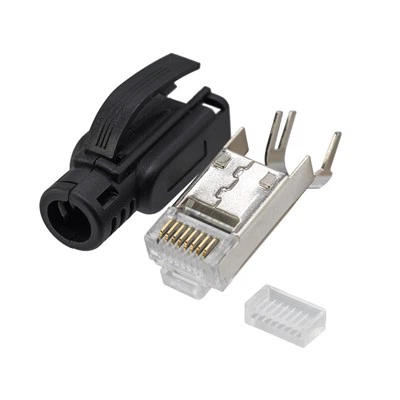 Industrial Cat6 RJ Connector Shielded 8P8C Plug Suit For Various Boot Types